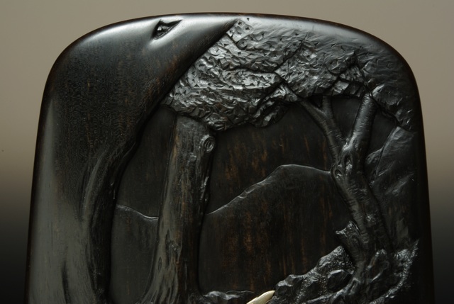 Ebony carving detail